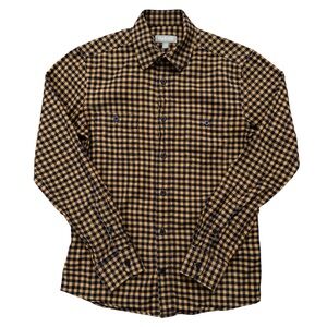 Ash & Erie Shirt Mens Size XS Long Sleeve Button Slim Fit Pockets Plaid Brown